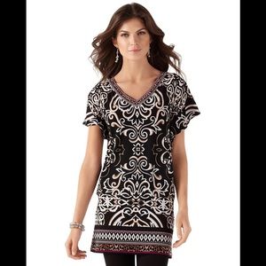 ❤️👑 White House Black Market Printed Tunic